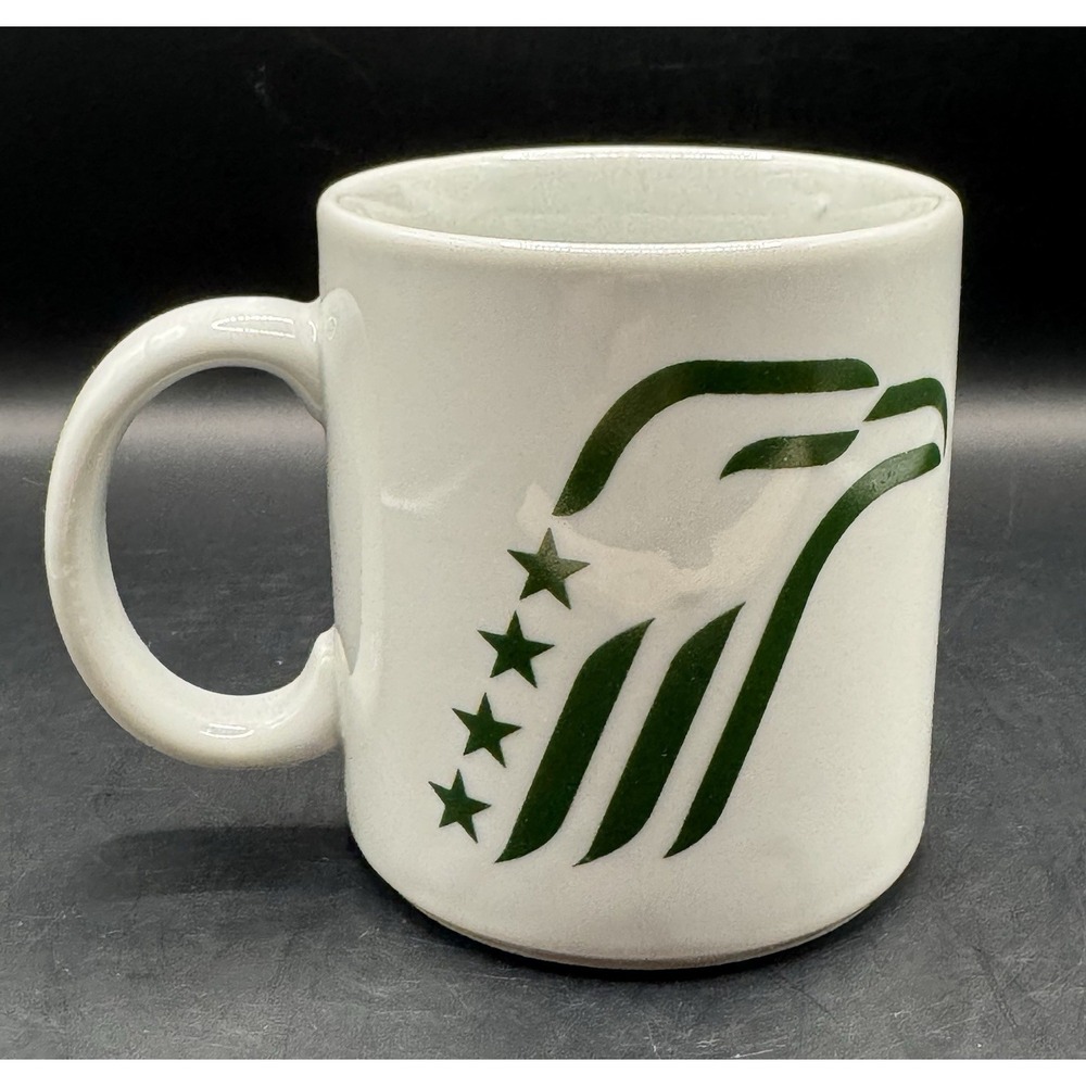 Museum Of The Jimmy Carter Library Eagle White Mug With Green Accents 4" Tall